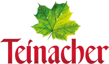 teinacher-logo-wort-bildmarke Teinacher Logo – Wort-Bildmarke mit grünem Ahornblatt