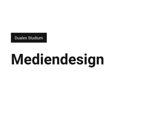 Duales Studium Mediendesign